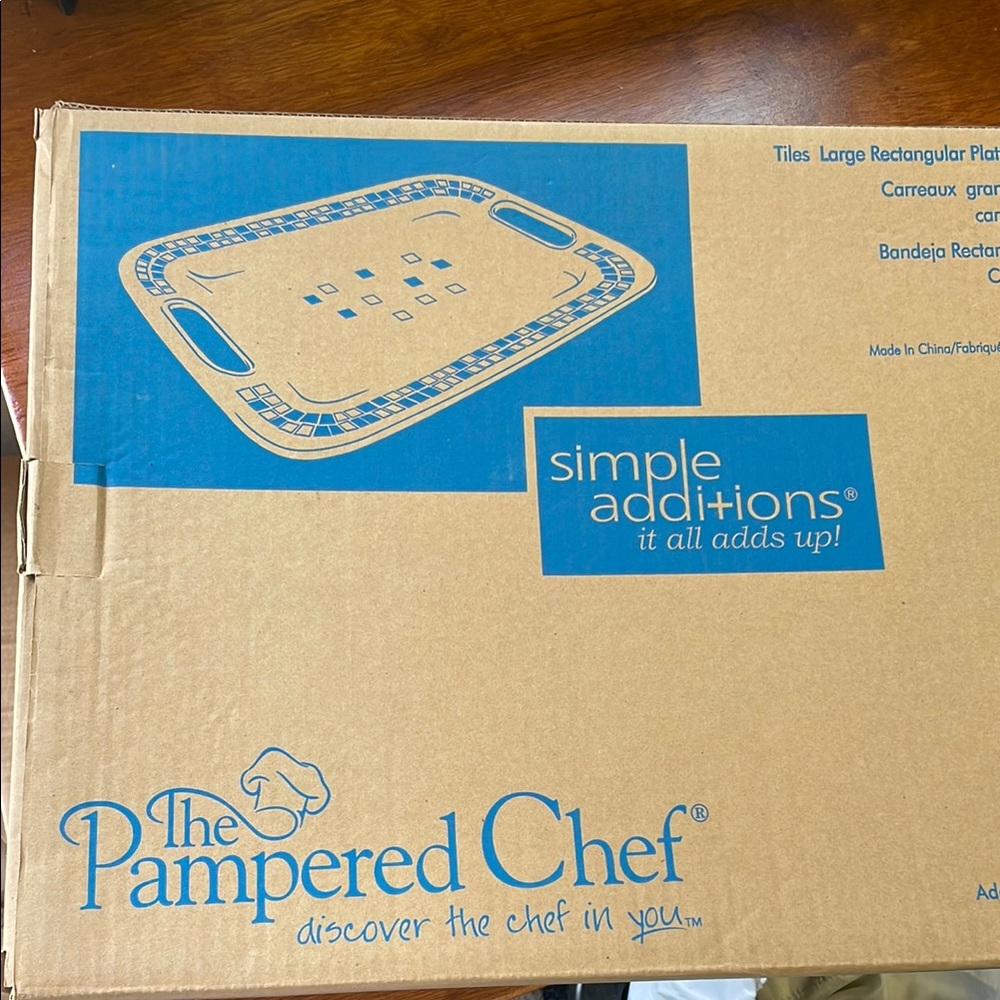 The Pampered Chef Blue and Cream Bakeware Collection